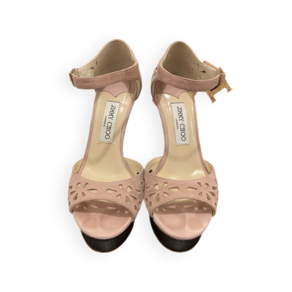 Jimmy Choo Perforated Suede Platform Shoes